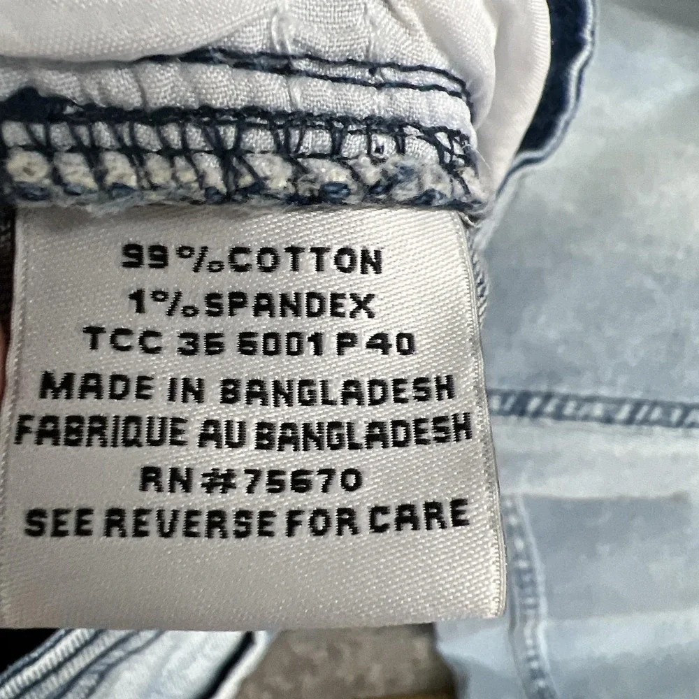 TC And Co Los Angelos‎ Jeans Mens 34x32 Slim Straight Distressed Denim Fit34x30
